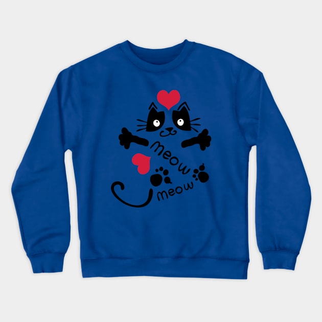 meow meow cat Crewneck Sweatshirt by CindyS